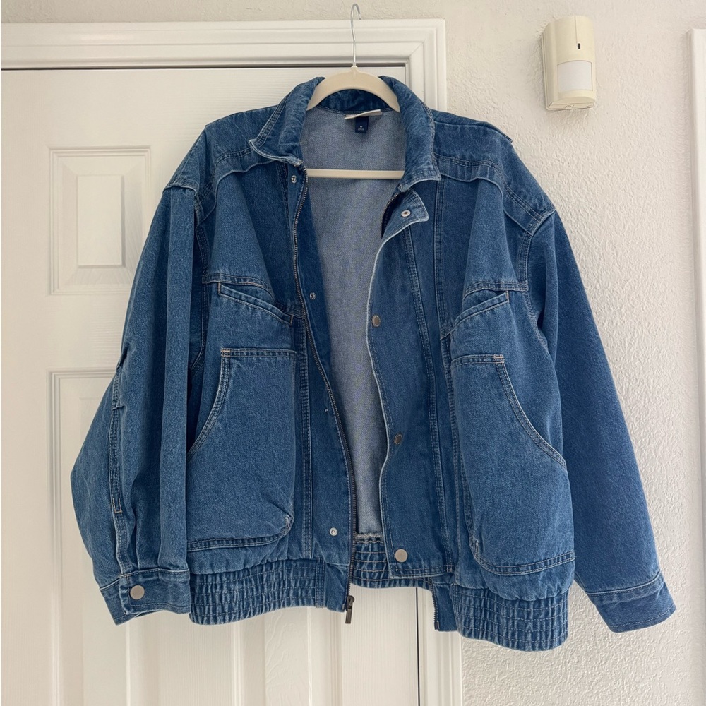 Universal Thread Oversized Denim Bomber Jacket